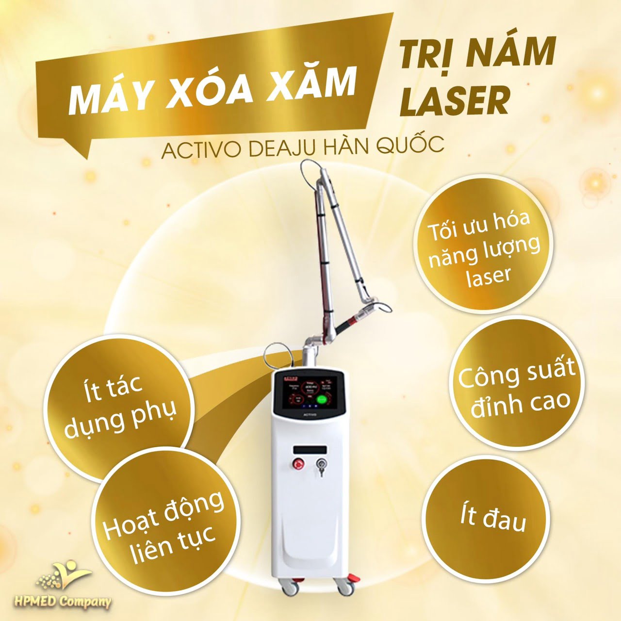 Máy Laser ACTIVO - Giải Pháp Xóa Xăm Trị Nám Hiện Đại Cho Spa Và Thẩm Mỹ Viện 2025 3 Máy Laser ACTIVO - Giải Pháp Xóa Xăm Trị Nám Hiện Đại Cho Spa Và Thẩm Mỹ Viện 2025