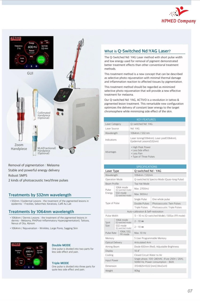 Máy Laser ACTIVO - Giải Pháp Xóa Xăm Trị Nám Hiện Đại Cho Spa Và Thẩm Mỹ Viện 2025 4 Máy Laser ACTIVO - Giải Pháp Xóa Xăm Trị Nám Hiện Đại Cho Spa Và Thẩm Mỹ Viện 2025