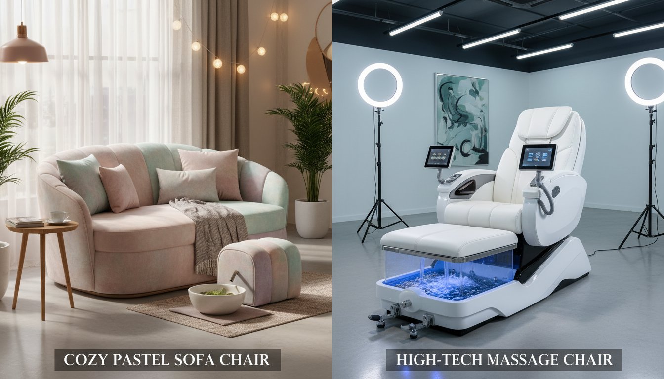 Phân loại các dòng ghế làm Nail phổ biến nhất trên thị trường hiện nay