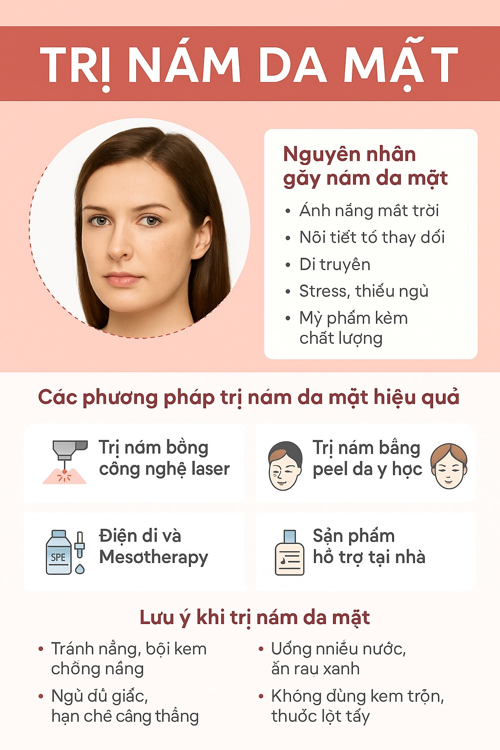 Trị Nám Da Mặt: Nguyên Nhân, Phương Pháp và Giải Pháp Hiệu Quả 2 Trị Nám Da Mặt - 02