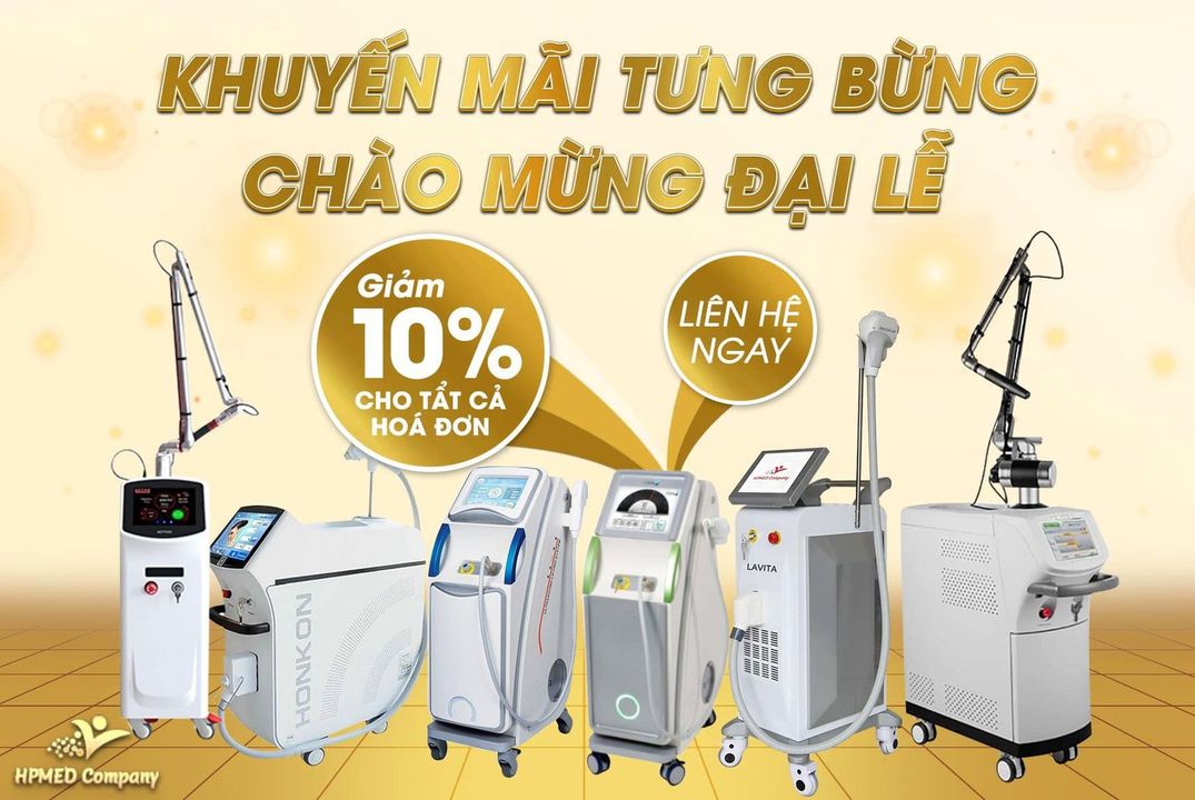 Hướng dẫn tính chi phí mở phòng khám da liễu 4 thiết bị spa thẩm mỹ cao cấp chính hãng hpmed