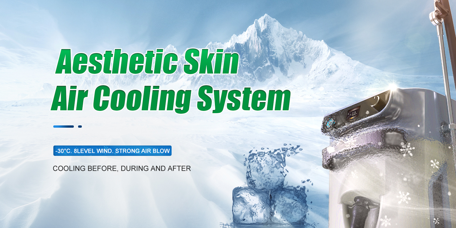 Máy thổi lạnh Cooling Sanhe Ứng Dụng Trong Da Liễu Thẩm Mỹ