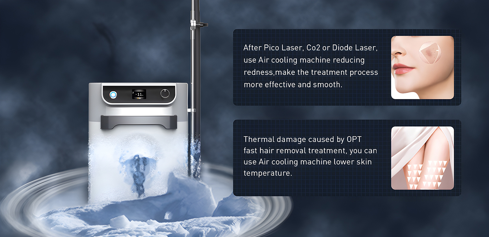 Máy thổi lạnh Cooling Sanhe Ứng Dụng Trong Da Liễu Thẩm Mỹ 2 MAY THOI LANH COOLLING SANHE 10