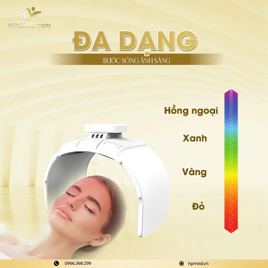 Vòm ánh sáng sinh học trị liệu ánh sáng đa bước sóng chăm sóc da mặt cho spa và thẩm mỹ viện