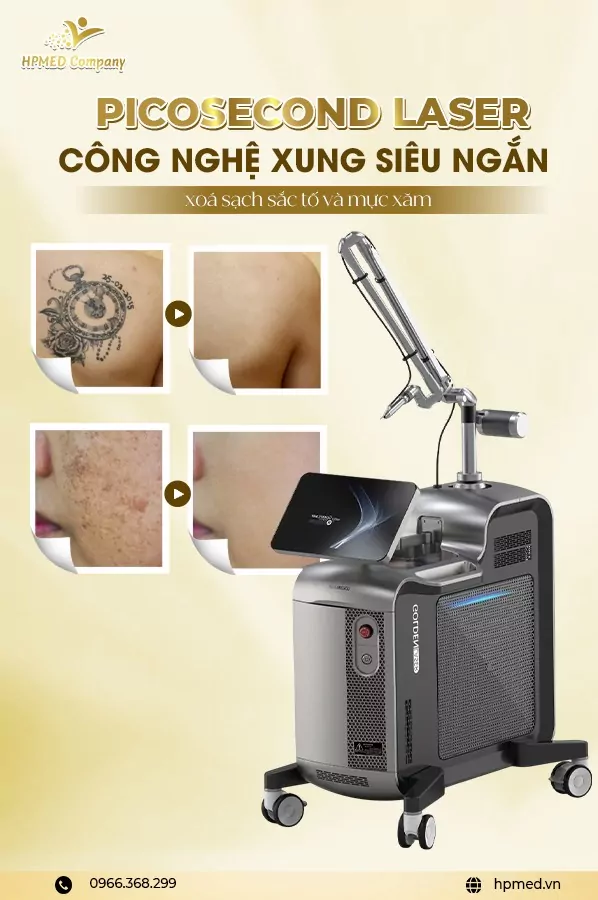 Máy Laser GL019 Premium 💎 Laser Nd Yag chuẩn FDA &amp; CE cho spa &amp; phòng khám da liễu