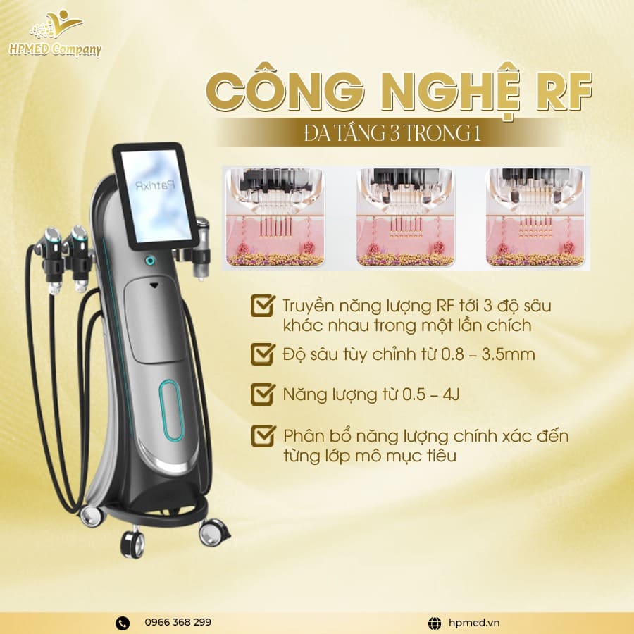 Máy RF vi điểm PatrixR ✨ Công nghệ RF đa tầng 3 độ sâu
