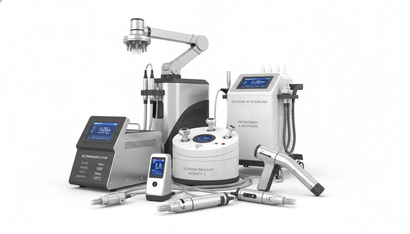 Các loại máy tiêm tinh chất phổ biến và Thông số kỹ thuật