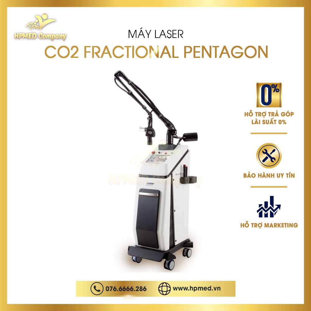 Máy Laser Co2 Fractional Pentagon Hàn Quốc Trị Sẹo Rỗ Rạn Da Cao Cấp 1 Máy Laser Co2 Fractional Pentagon