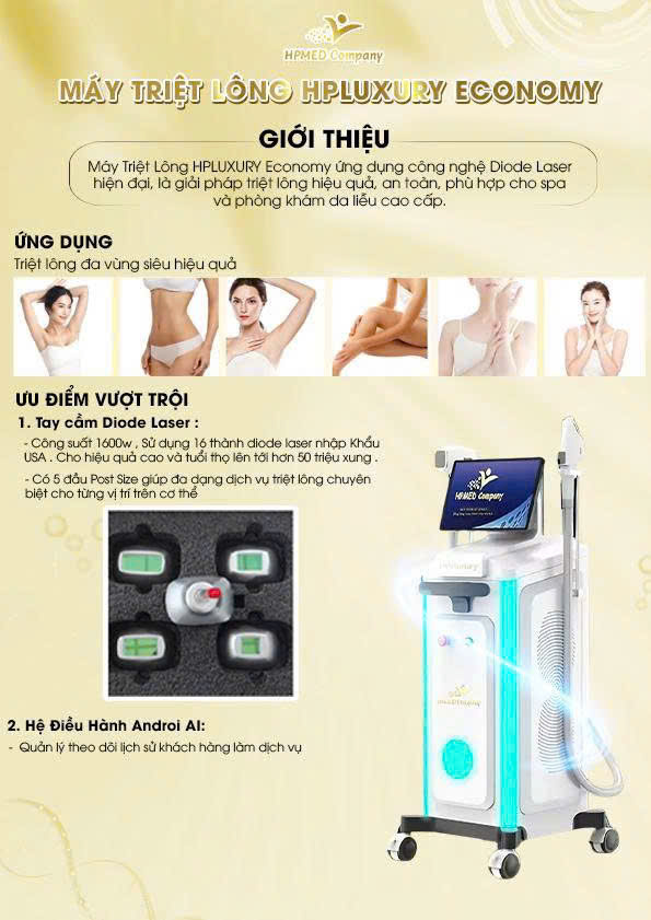 Máy Triệt Lông Diode Laser HPLUXURY ECONOMY - 01