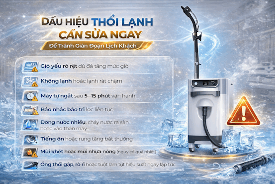 dấu hiệu máy thổi lạnh cần sửa nhanh chóng