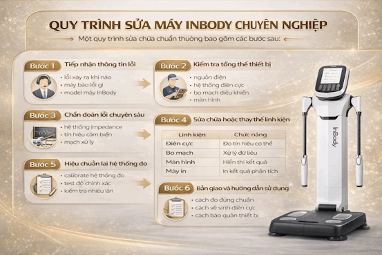Quy trình sửa chữa máy đo InBody chuyên nghiệp kèm hình ảnh máy InBody toàn thân