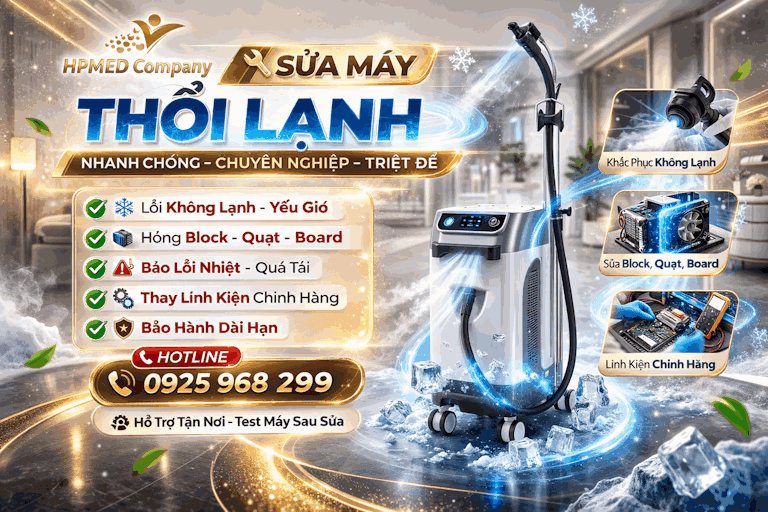 Máy sửa điều hòa thổi lạnh HPMED Company chuyên khắc phục lỗi không lạnh, thay linh kiện chính hãng