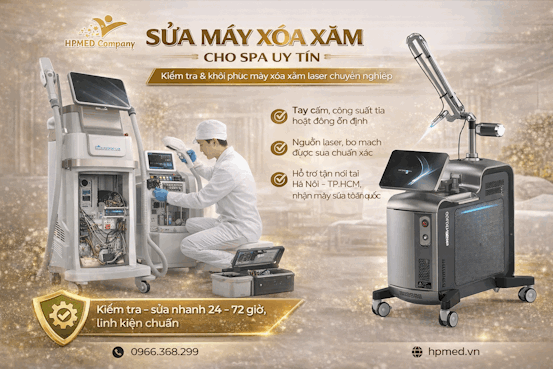 Dịch vụ sửa chữa máy xóa xăm laser chuyên nghiệp cho spa của HPMED Company